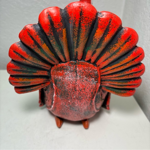 Thanksgiving Turkey Shaped Resin Planter Centerpiece 8 Inch - Picture 3 of 6